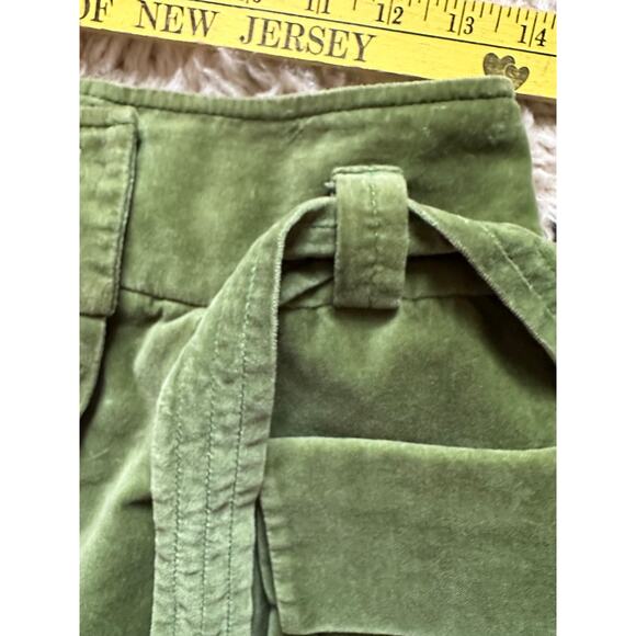 Anthropologie elevenses plush skirt fairy story deep pockets green belted button - Picture 14 of 16